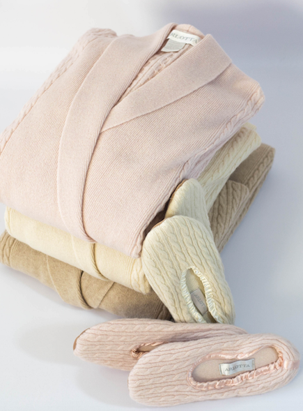 #6028C -  Cashmere Baby Cable Ballet Slipper